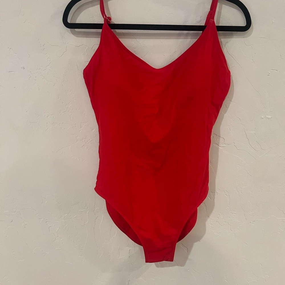 Summersalt Red One Piece Swimsuit V-Neck